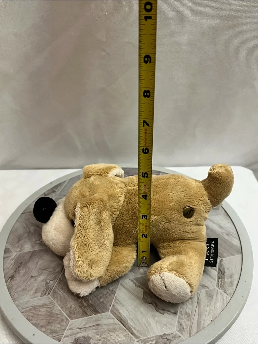 FAO Schwarz Tan Puppy Dog Plush Stuffed Animal 8” 2018